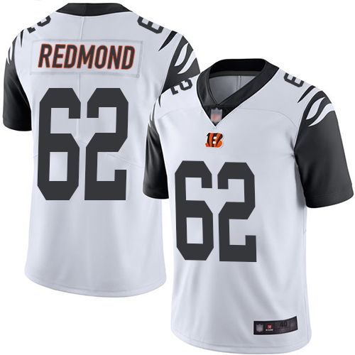 Cincinnati Bengals Limited White Men Alex Redmond Jersey NFL Footballl #62 Rush Vapor Untouchable